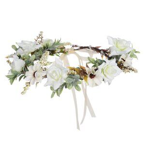 Flower Crown Garland Hair Wreath Adjustable Bridal Wedding Festival Party